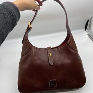 Dooney & Bourke Handbags Florentine Leather Crescent Hobo Brown Natural